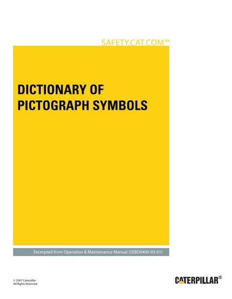 DICTIONARY OF PICTOGRAPH SYMBOLS 